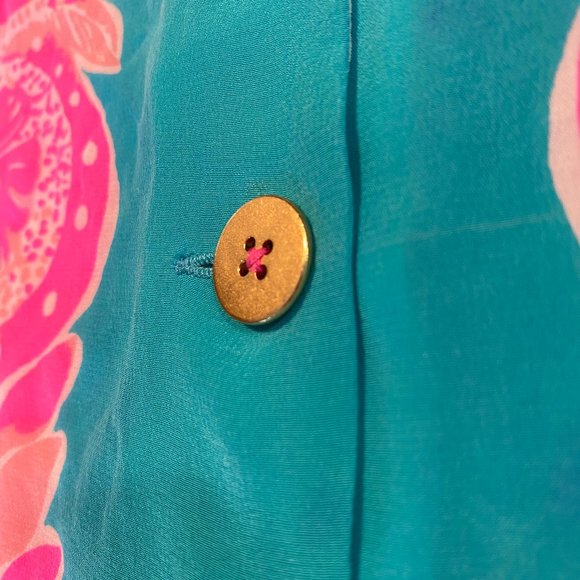 Lilly Pulitzer Iona Silk Shell Tropical Dreams - Small - Picture 12 of 16